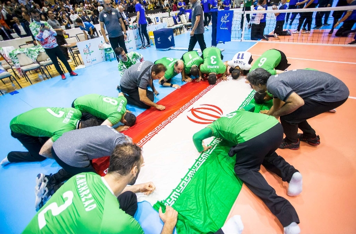 Iran flag Sitting volleyball