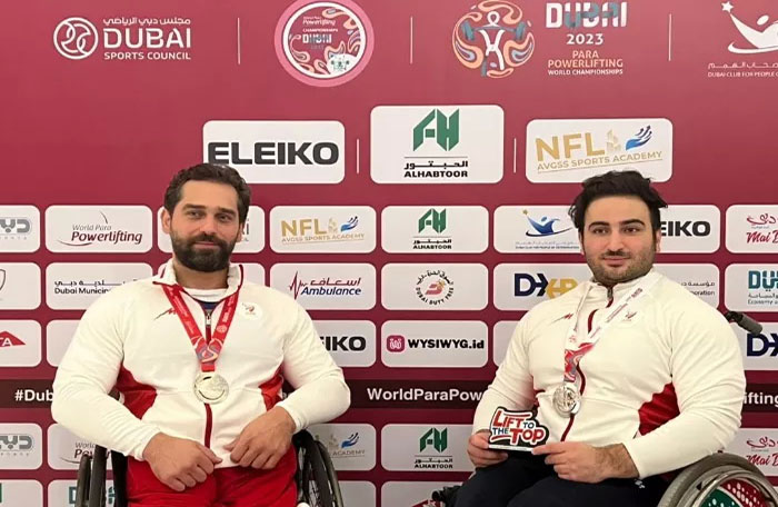 news| paralympic| Dubai 2023 Para Powerlifting Worlds| Amir Jafari Won Silver| Ali Seifi Stood 3rd in Total of Up to 65kg