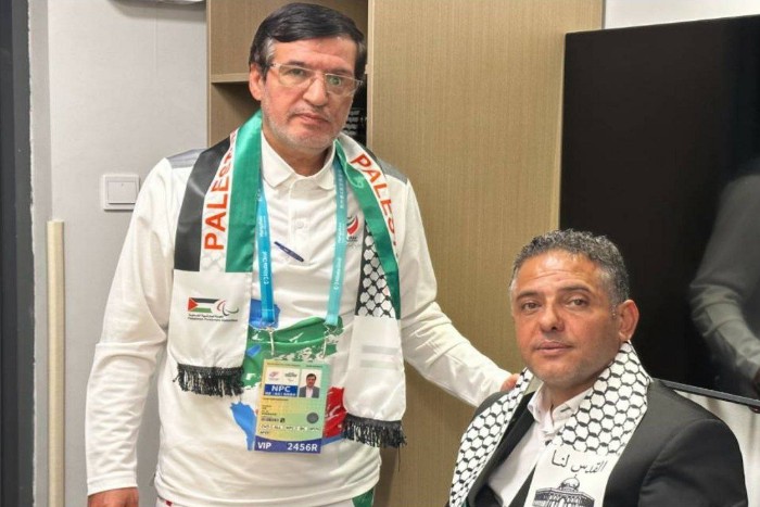 دیدار غفور کارگری با رییس کاروان ورزشی  فلسطین در بازی‌های پاراآسیایی هانگژو