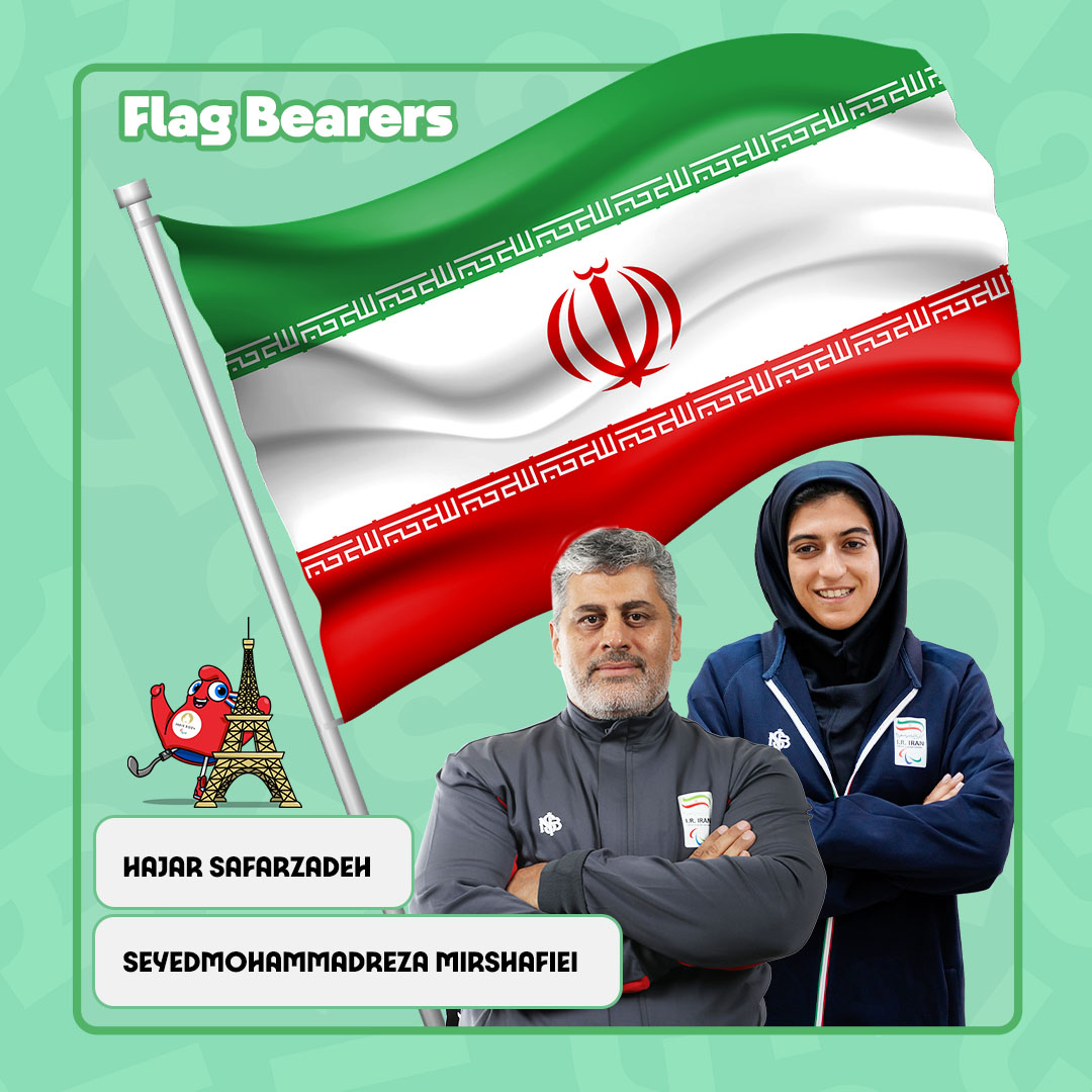 Iran's Flag Bearers at the Opening Ceremony of Paris 2024 Paralympics