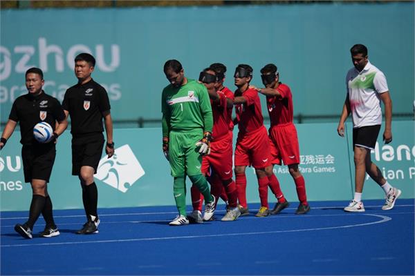 گزارش تصویری/ فوتبال نابینایان در بازی‌های پاراآسیایی هانگژو 15