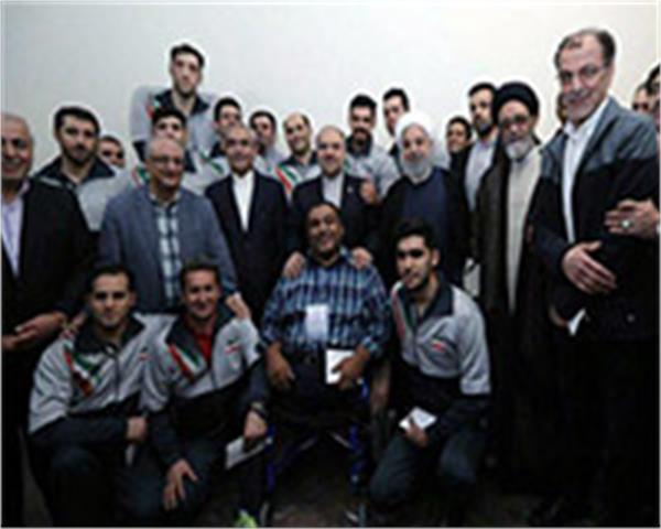 لیگ-جهانی-والیبال-نشسته---دیدار-ملی-پوشان-ایران-با-رئیس-جمهور