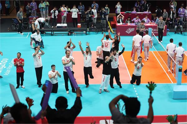 والیبال نشسته مردان و مراسم توزیع مدال بازی‌های پاراآسیایی هانگژو 3