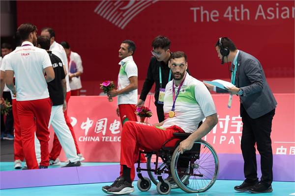 والیبال نشسته مردان و مراسم توزیع مدال بازی‌های پاراآسیایی هانگژو 20
