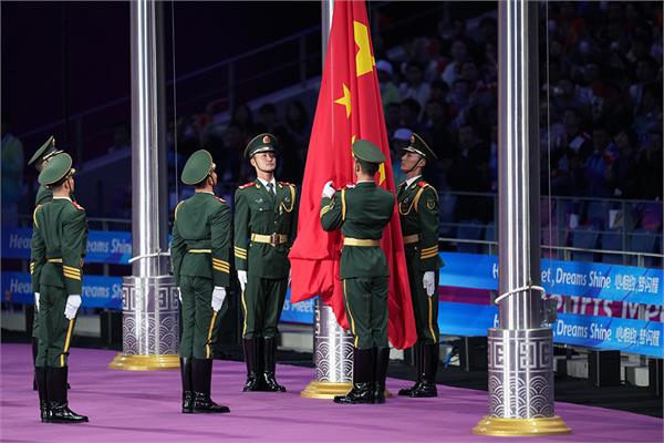 Hangzhou Opening APC and Chian Flags 1