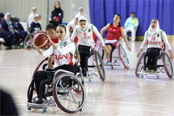 پیروزی تیم ملی زنان بسکتبال با ویلچر ایران مقابل تیم لائوس در بازی های پاراآسیایی هانگژو 17