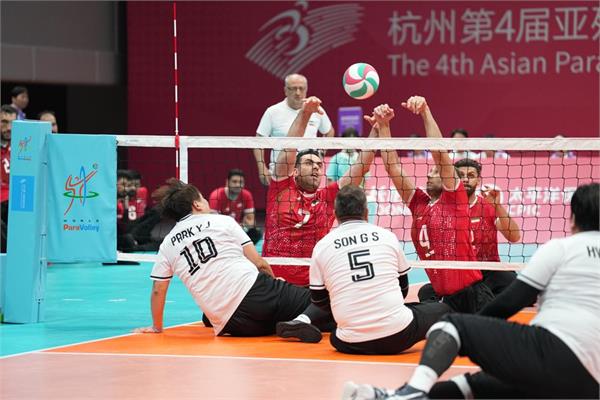 والیبال نشسته مردان و مراسم توزیع مدال بازی‌های پاراآسیایی هانگژو 7