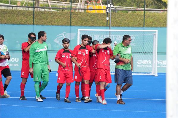 گزارش تصویری/ فوتبال نابینایان در بازی‌های پاراآسیایی هانگژو 13