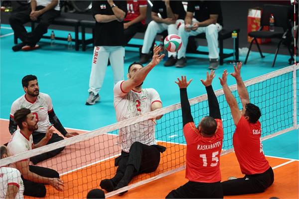 والیبال نشسته مردان و مراسم توزیع مدال بازی‌های پاراآسیایی هانگژو 18