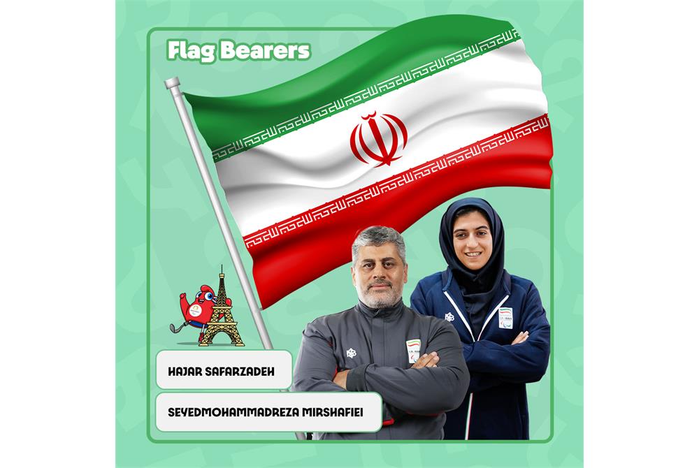 Iran's Flag Bearers at the Opening Ceremony of Paris 2024 Paralympics