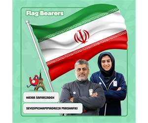 Iran's Flag Bearers at the Opening Ceremony of Paris 2024 Paralympics